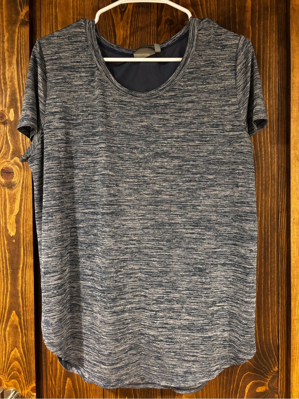 Athleta Short Sleeve Long Length Sweat Wicking Mesh Detail Large